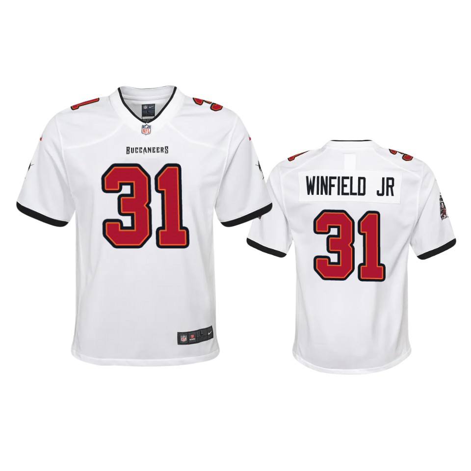 Nike YouthTampa Bay Buccaneers #31 Antoine Winfield Jr. White 2020 NFL Draft Game Jersey